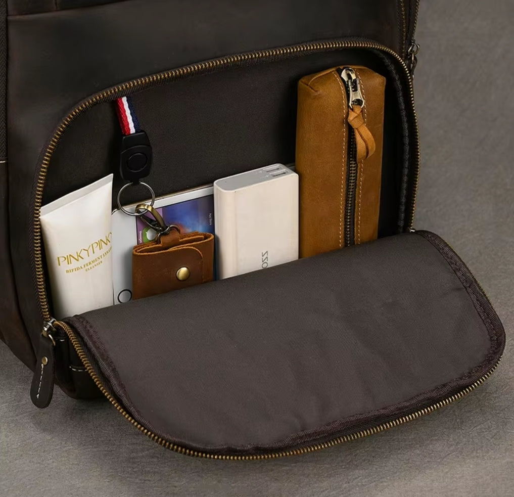 Mochila de Couro Masculina Executiva Prime para Notebook!