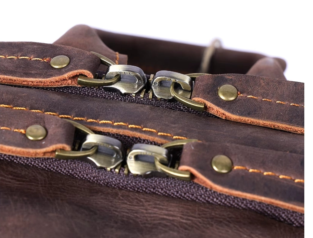 Bolsa Transversal Masculina de Couro Genuíno Prime Vanguard