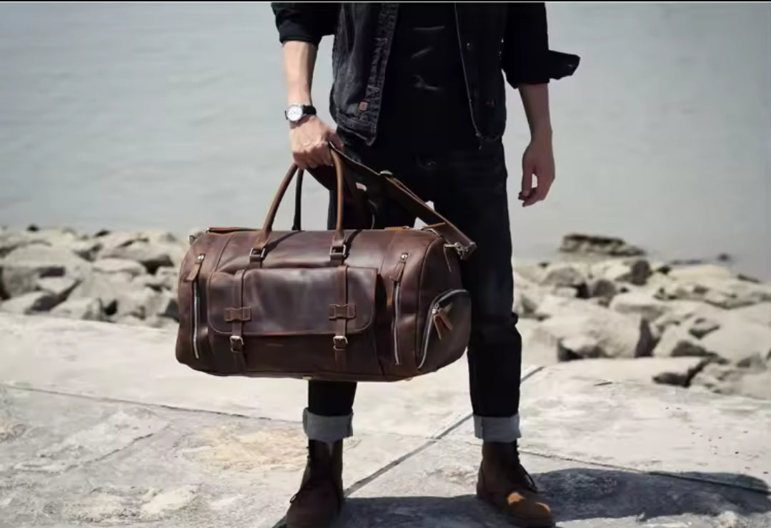 Mala de Viagem Executiva de Couro Legítimo - Modelo Premium!