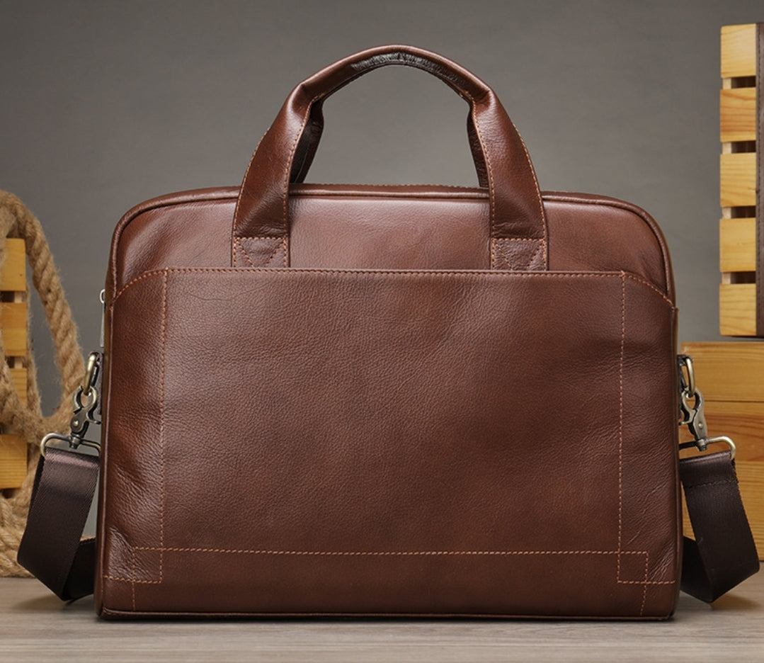 Pasta Masculina de Couro para Notebook Executiva – Modelo Bolsa de Mão ou Ombro!
