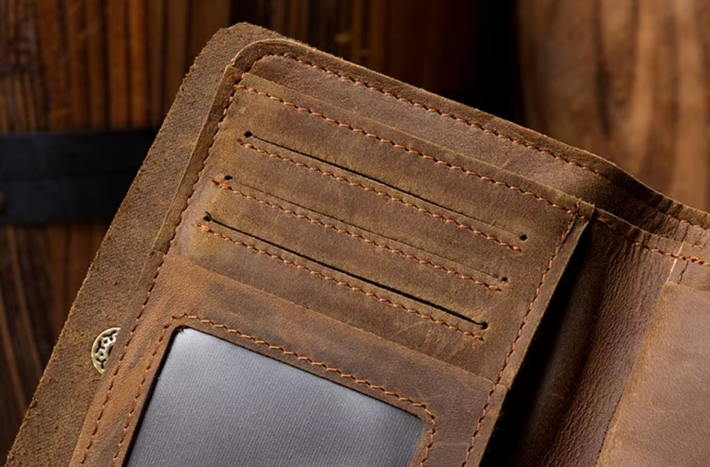 Carteira Masculina de Couro Legítimo – Modelo Horse Long