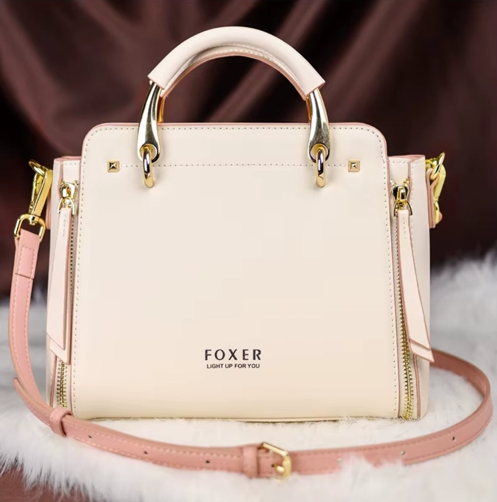 Bolsa Feminina Foxer de Couro Personalizado Premium-Modelo Bolsa de Mão