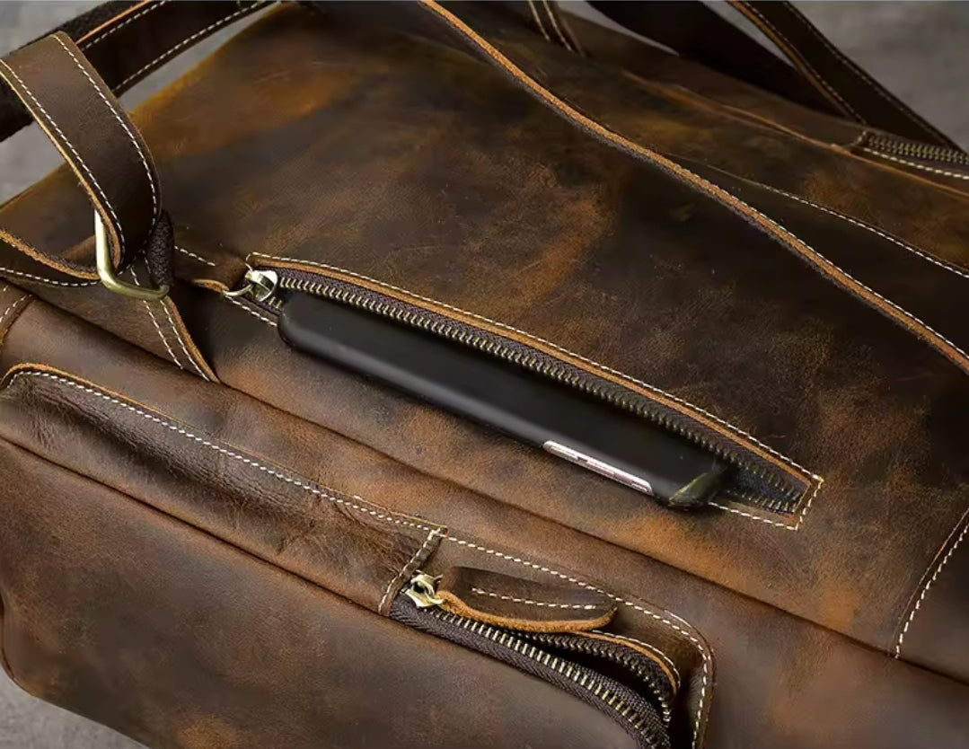 Mochila Masculina de Couro Legítimo para Notebook – Modelo Horse!