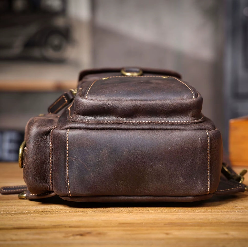 Bolsa Transversal Masculina Prime de Couro Legítimo