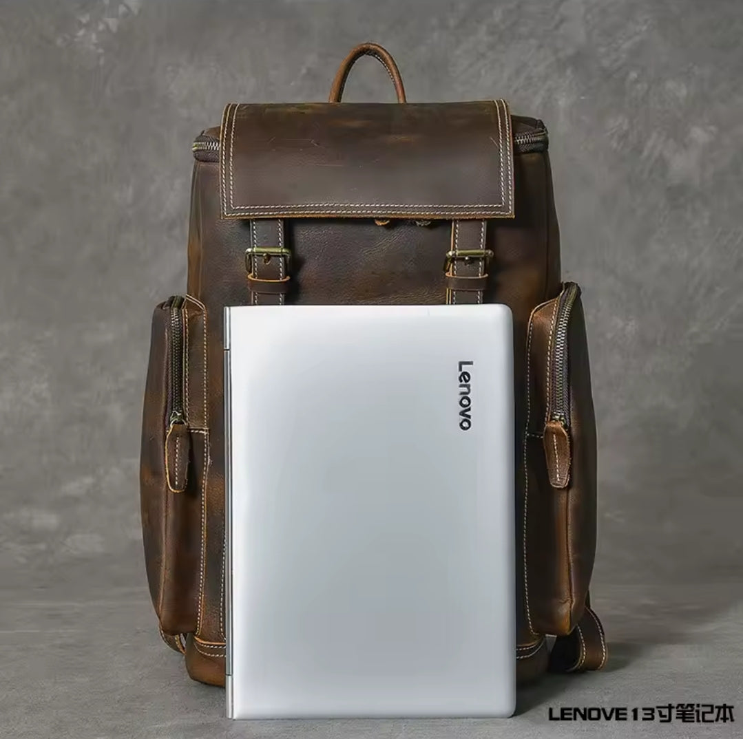 Mochila Masculina de Couro Legítimo para Notebook – Modelo Horse!