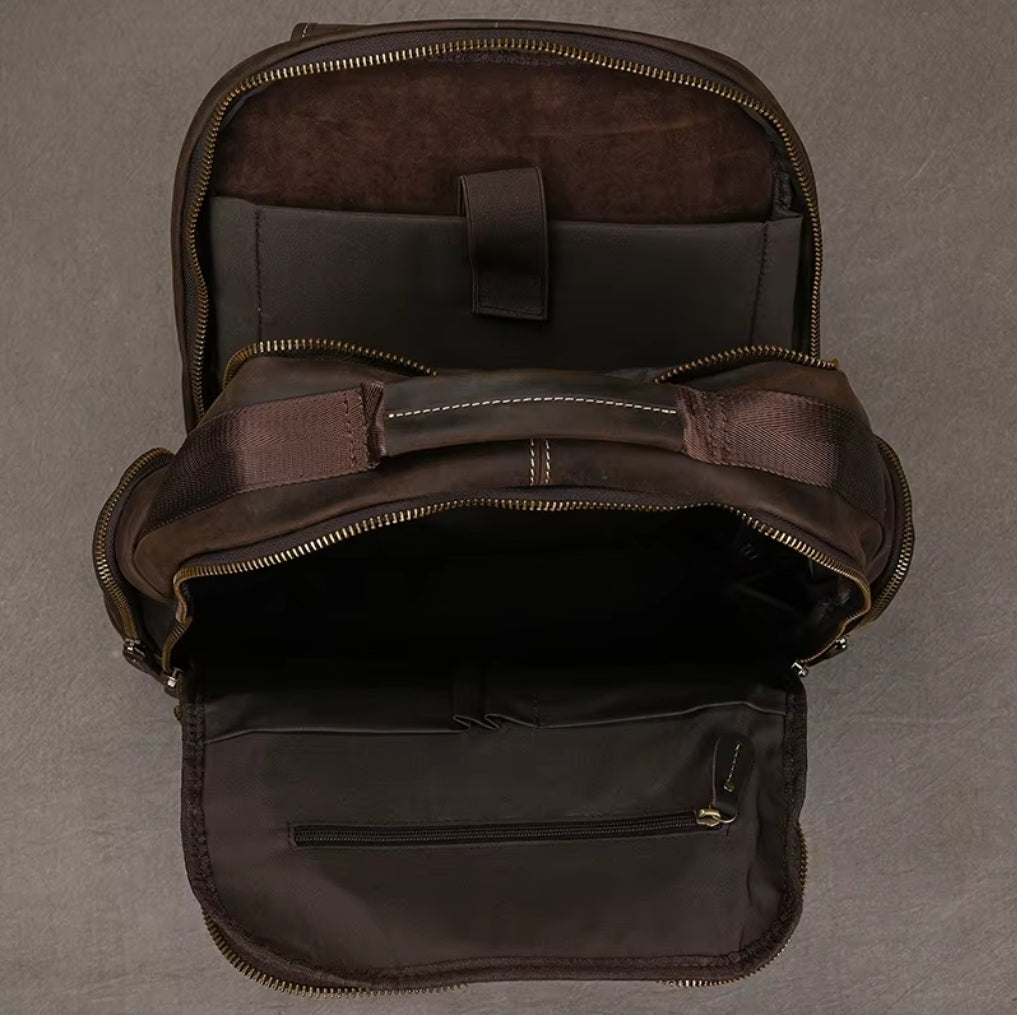 Mochila de Couro Masculina Executiva Prime para Notebook!