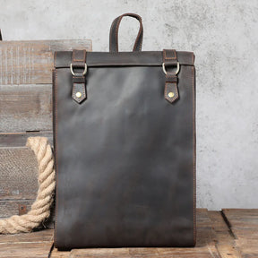 Mochila Masculina de Couro Executiva para Laptop – Modelo Vintage!
