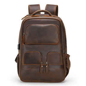Mochila Masculina de Couro Genuíno para Notebook 17– Modelo Executivo FACILITYVIDA