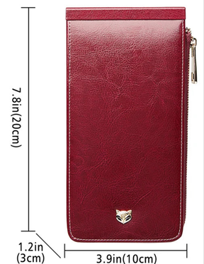 Carteira Feminina de Couro Porta Cartões Modelo Foxer Slim