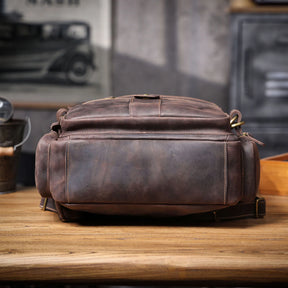 Mochila Masculina de Couro Original para Laptop – Modelo Prestige
