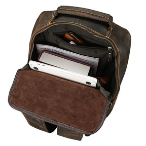 Mochila de Couro Executiva para Notebook com Tecnologia Usb
