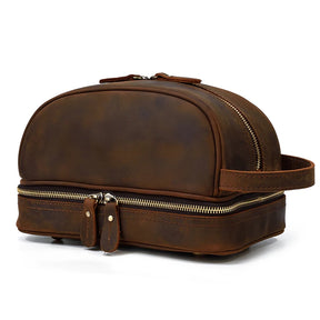 Nécessaire Masculina de Couro Genuíno – Modelo Cowhide