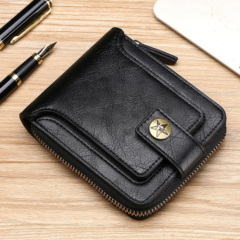 Carteira Masculina de Couro Minimal Premium