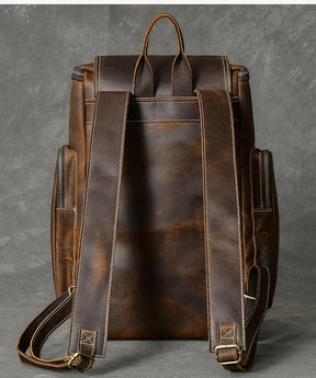 Mochila Masculina de Couro Legítimo para Notebook – Modelo Horse!