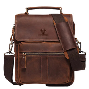 Bolsa Transversal Masculina de Couro Legítimo – Modelo Humerpaul