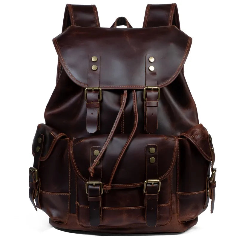 Mochila Masculina de Couro Legítimo Red Prime Soberana – Executiva Premium