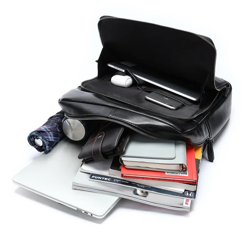 Mochila Masculina Executiva de Couro Legítimo – Modelo Prime