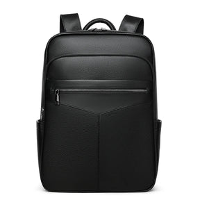 Mochila Masculina Executiva de Couro Legítimo – Modelo Premium All Black