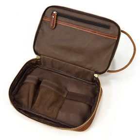 Nécessaire Masculina de Couro Genuíno – Modelo Cowhide