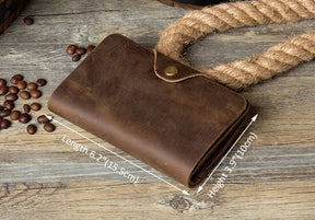 Carteira Masculina de Couro Legítimo – Modelo Horse Long