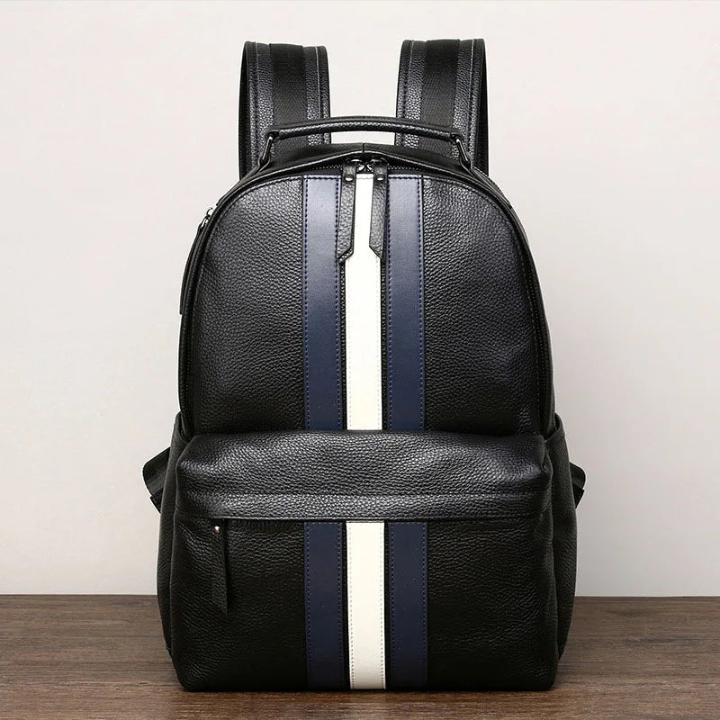 Mochila Masculina de Couro Genuíno para Notebook – Modelo Paris