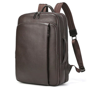Mochila de Viagem em Couro Legítimo 16 Polegadas