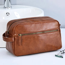 Nécessaire Masculina de Couro Impermeável – Modelo Premium!