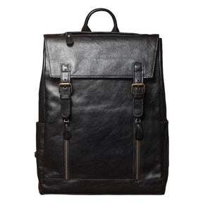 Mochila de Couro Legítimo Linha Prime Retro Allblack