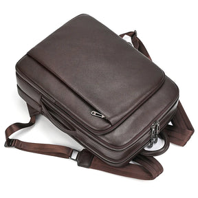 Mochila de Viagem em Couro Legítimo 16 Polegadas
