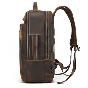 Mochila em Couro Legítimo de Viagem - Modelo Executivo