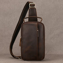 Bolsa Transversal Masculina de Couro Legítimo