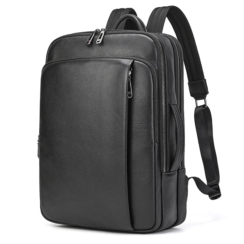 Mochila de Viagem em Couro Legítimo 16 Polegadas