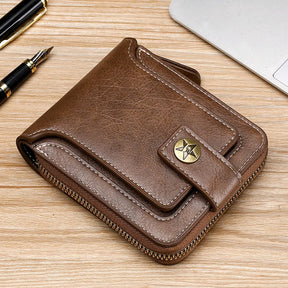 Carteira Masculina de Couro Minimal Premium