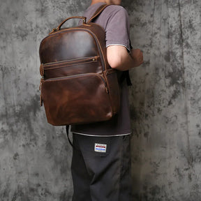 Mochila em Couro Legítimo Vintage Prime
