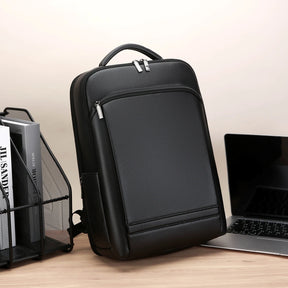 Mochila de Couro Legítimo Impermeável para Notebook