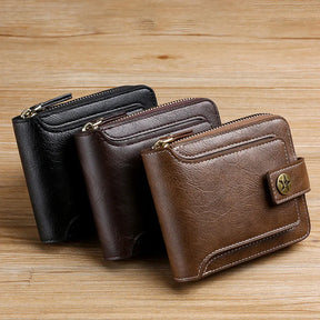 Carteira Masculina de Couro Minimal Premium