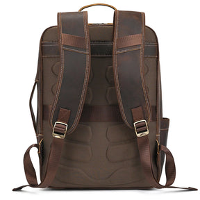 Mochila em Couro Legítimo de Viagem - Modelo Executivo