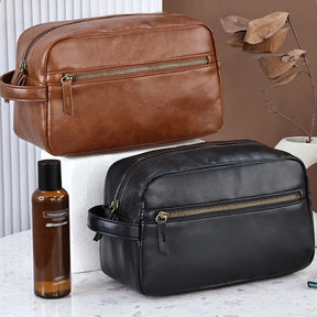 Nécessaire Masculina de Couro Impermeável – Modelo Premium!