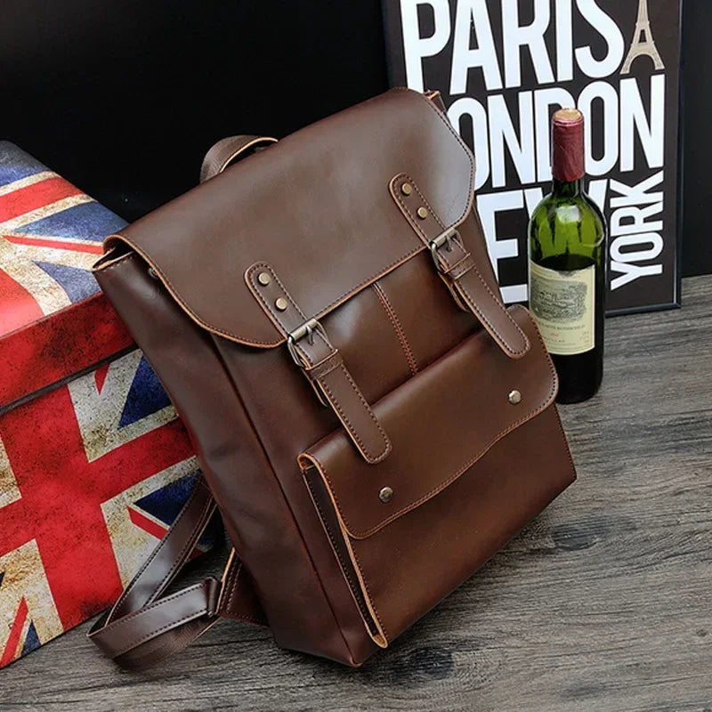 Mochila de Couro Vintage – Modelo Paris