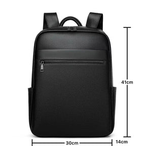 Mochila Masculina Executiva de Couro Legítimo – Modelo Premium All Black
