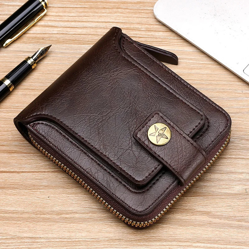 Carteira Masculina de Couro Minimal Premium
