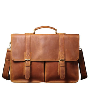 Pasta Masculina de Couro Vintage Para Notebook