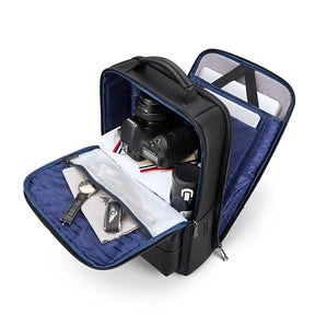 Mochila Masculina de Couro Genuíno William Polo – Modelo Executivo com Tecnologia USB