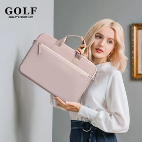 Bolsa de Mão Feminina Golf de Couro Sintético Empresarial para Notebook!