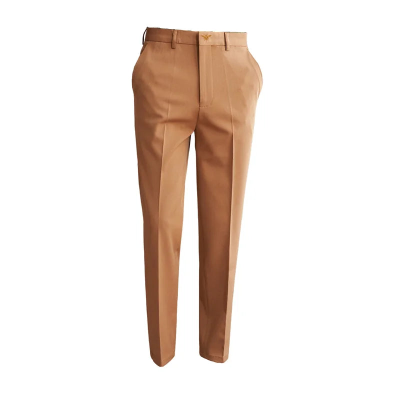 Calça formal bordada para homens