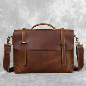 Pasta Masculina de Couro Executiva para Notebook Retro Brow