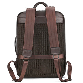Mochila de Viagem em Couro Legítimo 16 Polegadas