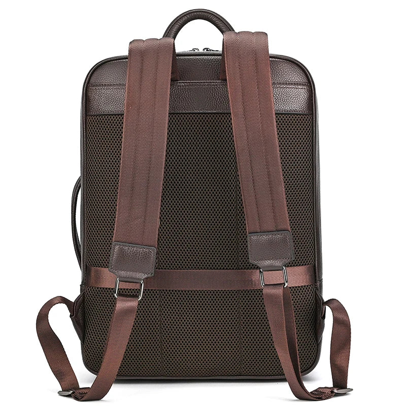Mochila de Viagem em Couro Legítimo 16 Polegadas