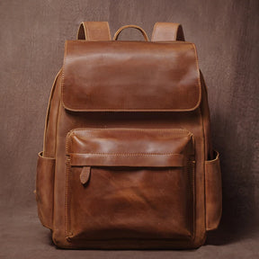 Mochila de Couro Genuíno Vintage Prime