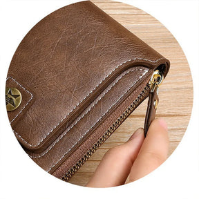 Carteira Masculina de Couro Minimal Premium